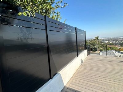 Modern Black Aluminum Fence