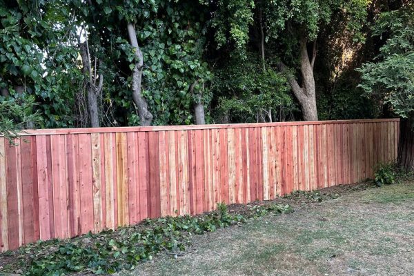 Board on Board Wooden Fence Installation