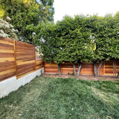 Redwood Horizontal Fence