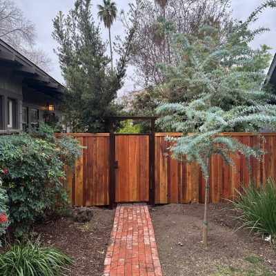 Metal Framed Wooden Fence