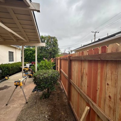 Redwood Dog Ear Fence
